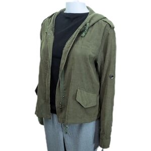 BRANDY MELVILLE Utility Jacket Military Style Olive Green Size M